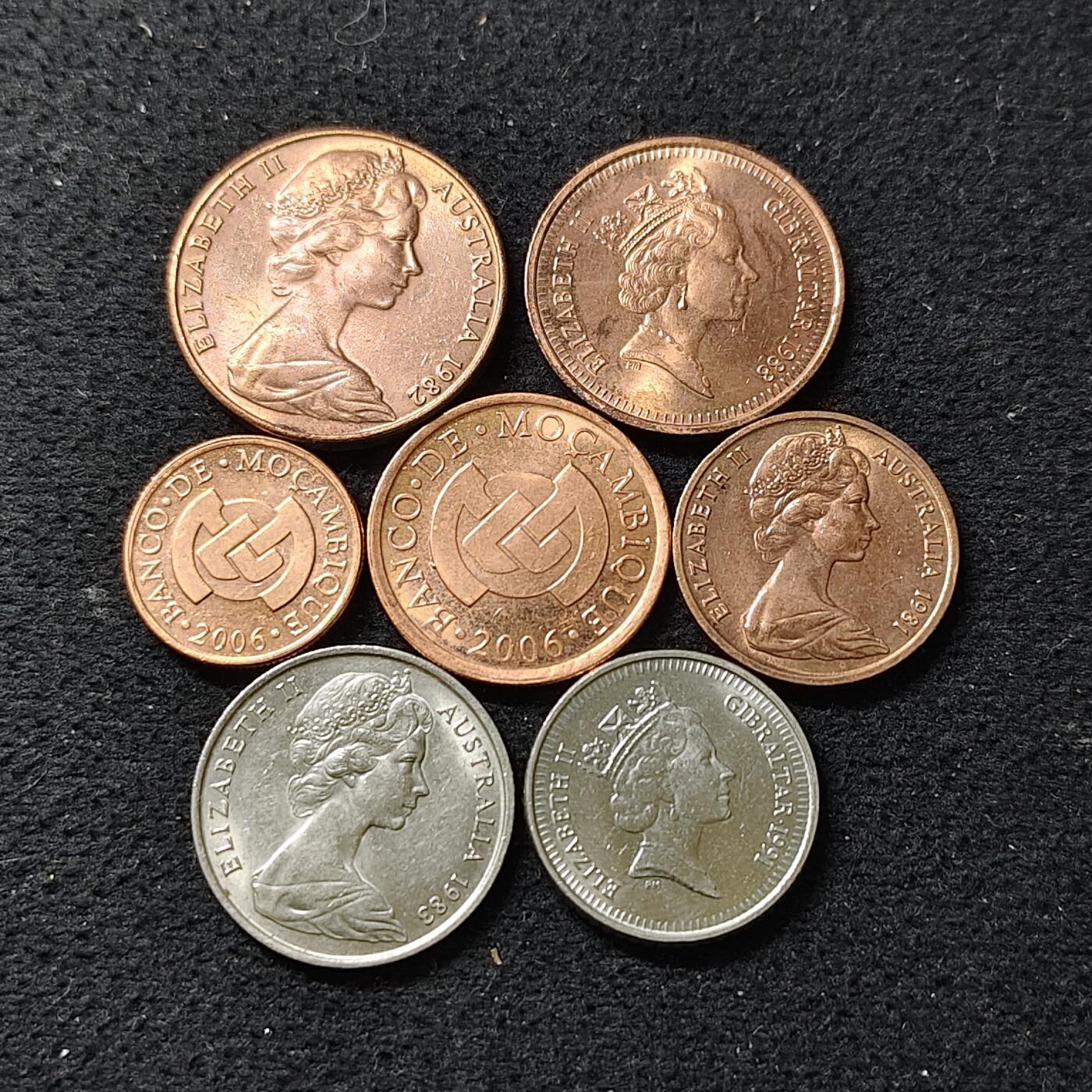 【全场包邮】纯粹捡漏拍488场（免费代拍第25场） 世界各国各年份动物币7枚一组