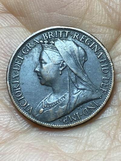 2025年第一百四十四场(总第一百七十场）品种丰富英国一线回流散币年末特拍场第一场(免佣金) - 流通好品–英国🇬🇧1901年1法新(维多利亚女王逝世年，老年披纱关门年)