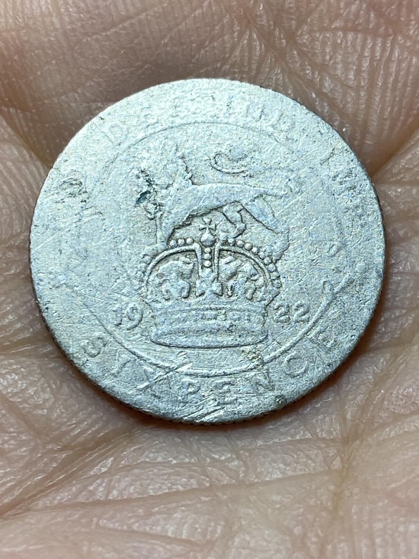 2025年第一百四十四场(总第一百七十场）品种丰富英国一线回流散币年末特拍场第一场(免佣金) 英国🇬🇧1922年6便士银币(乔治五世第二版，500银)