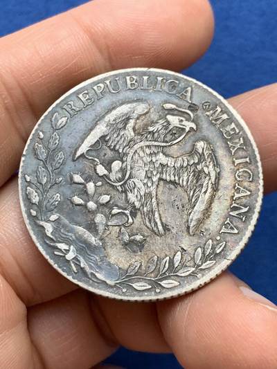 《竞宝斋》第449场 周日，周一，周二  3场连拍 （全场包邮，欢迎送拍） 墨西哥1894年鹰洋银币，有戳记。