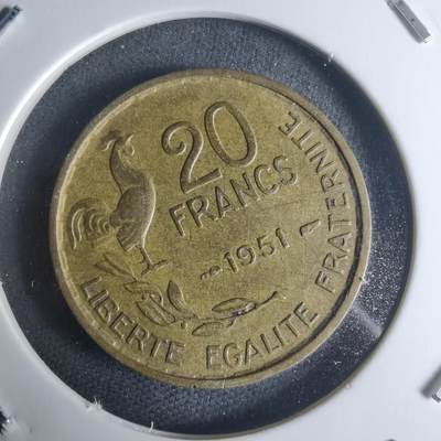 沼泽如烟--第942场 - 法国1951年20法郎