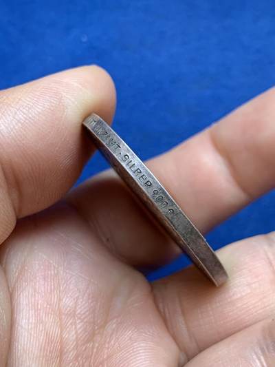 《竞宝斋》第449场 周日，周一，周二  3场连拍 （全场包邮，欢迎送拍） 德国兴登堡80寿辰5马克银章，卡尔哥茨作品，稀少无D字厂标版，24.4克，900银