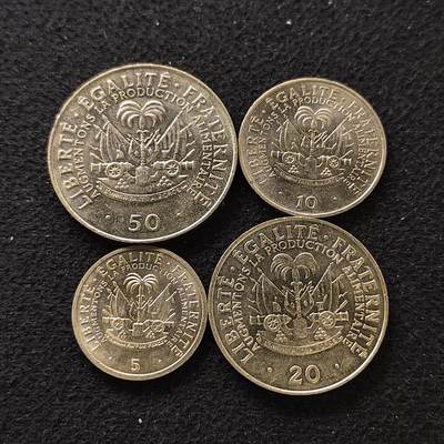 【全场包邮】纯粹捡漏拍488场（免费代拍第25场） - 海地1975-1983年4枚套币