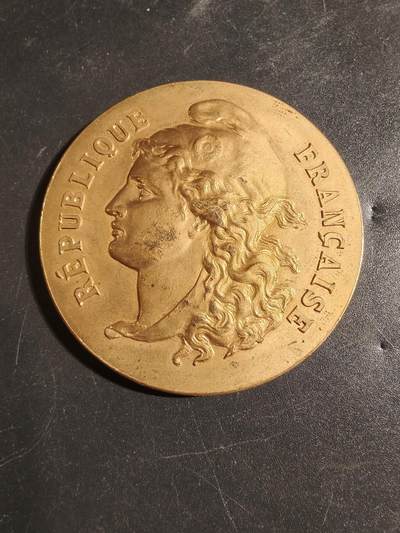 老王徽章第171期 - 法国巴黎禽畜饲养者国际博览会镀金大铜章     直径50mm     重量58.6g