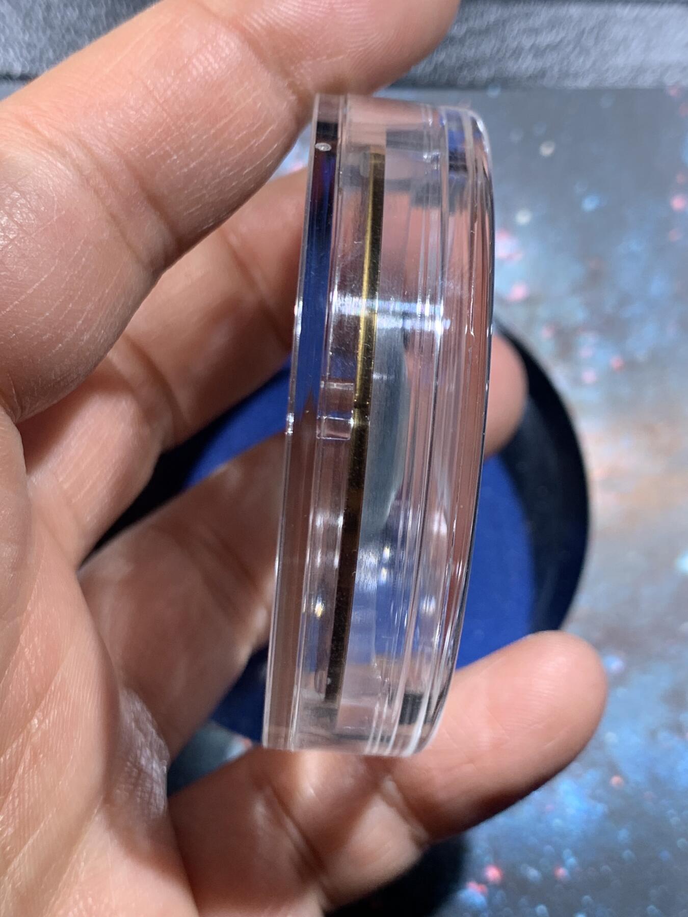 《竞宝斋》第449场 周日，周一，周二  3场连拍 （全场包邮，欢迎送拍） 喀麦隆2021年500法郎彩色立体镀铑银币 太阳系行星-天王星 17.5克999银 发行量555枚 盒证全