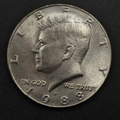 【淘币小摊】限时拍第八百三十五拍  散币批量币场  满百包邮可预留两周  周一统一发货  - 美国1988年肯尼迪半美元