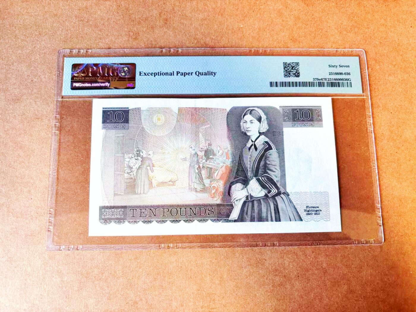 【Blue Auction】世界纸币精拍第766期——18级TOP拍卖/信誉/品质/专业/高效💫 【无47】英国 D序列 1988-91年10镑  PMG67EPQ 