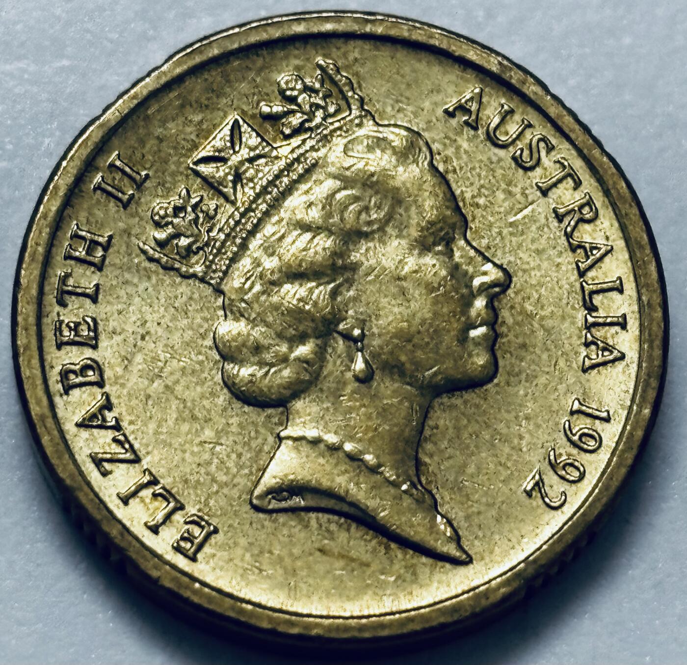 文馨钱币收藏第 286 场，圣诞节专场【 长期接收代拍品低至 0 佣金】 好品 1992 年澳大利亚土著人 2 元纪念币