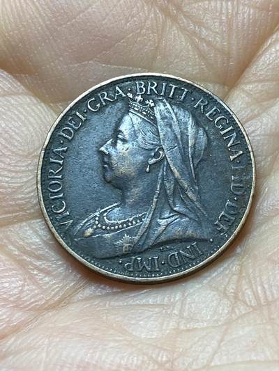 2025年第一百四十四场(总第一百七十场）品种丰富英国一线回流散币年末特拍场第一场(免佣金) - 流通好品–英国🇬🇧1901年1法新(维多利亚女王逝世年，老年披纱关门年)