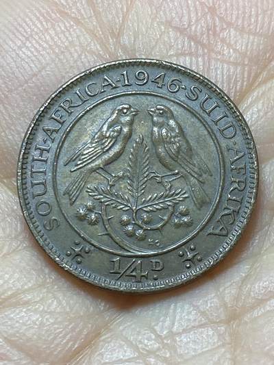 2025年第一百四十四场(总第一百七十场）品种丰富英国一线回流散币年末特拍场第一场(免佣金) - 英属南非1946年1/4便士(乔治六世第一版)