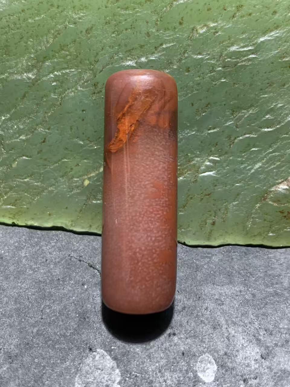 精美冻料北漂战国红玛瑙直桶，桶珠一个！