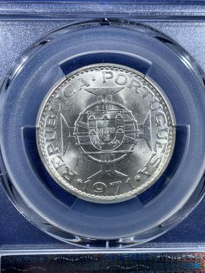 《竞宝斋》第449场 周日，周一，周二  3场连拍 （全场包邮，欢迎送拍） PCGS MS66 澳门1971年5元银币 高分适合收藏