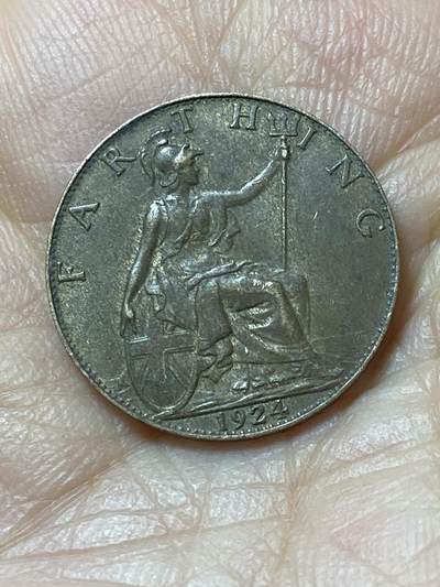 2025年第一百四十四场(总第一百七十场）品种丰富英国一线回流散币年末特拍场第一场(免佣金) - 好品–英国🇬🇧1924年1法新(乔治五世第二版)