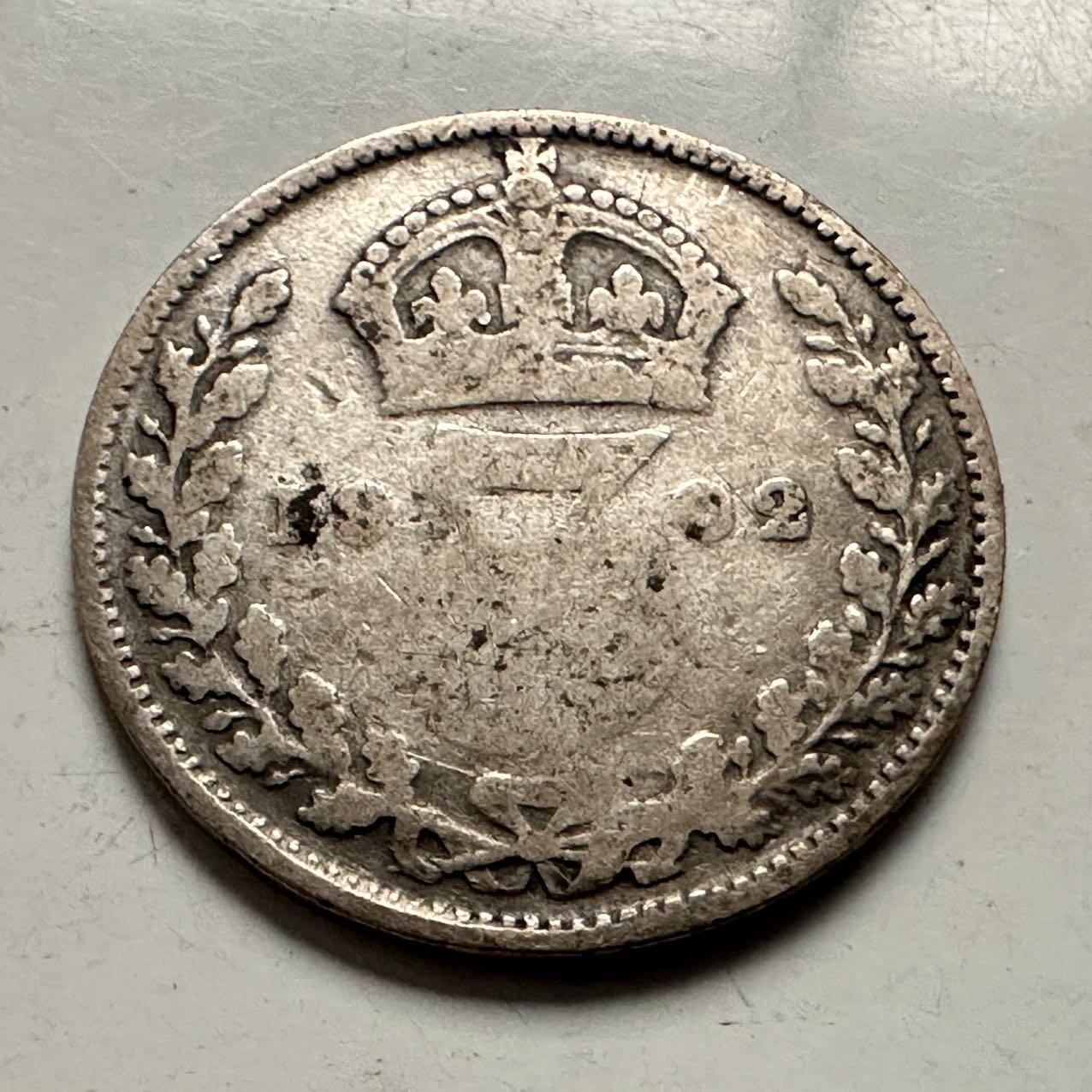 🌹外币初藏🌹🐯2025年第144场  每周二四六晚8️⃣点 接代拍 英国1902年3便士银币 高银 c