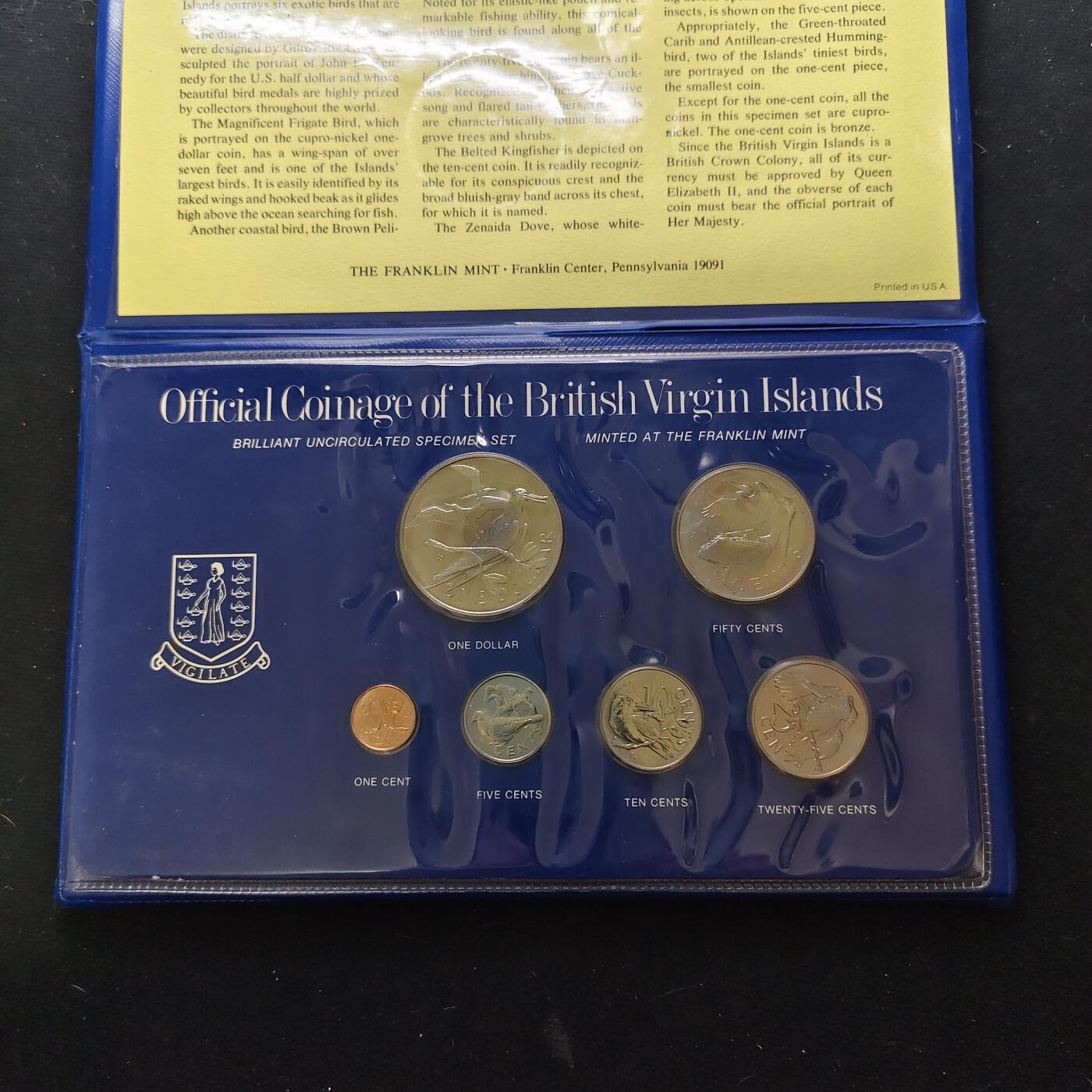 【全场包邮】纯粹捡漏拍489场（免费代拍第26场） 【罕见】英属维尔京群岛1978年官方封装套币-盒证全-量943