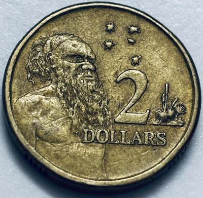 文馨钱币收藏第 286 场，圣诞节专场【 长期接收代拍品低至 0 佣金】 - 好品 2000 年澳大利亚土著人 2 元纪念币