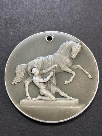 文馨钱币收藏第 286 场，圣诞节专场【 长期接收代拍品低至 0 佣金】 - 苏联列宁格勒纪念阿尼奇科夫驯马纪念章，直径 53.5×3.1mm