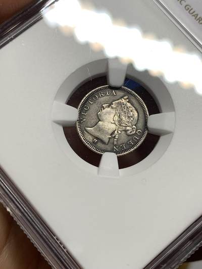 《竞宝斋》第449场 周日，周一，周二  3场连拍 （全场包邮，欢迎送拍） NGC VFD 香港 1873/63H年 维多利亚 五仙 银币 人像清晰，罕见骑字版，市面少见