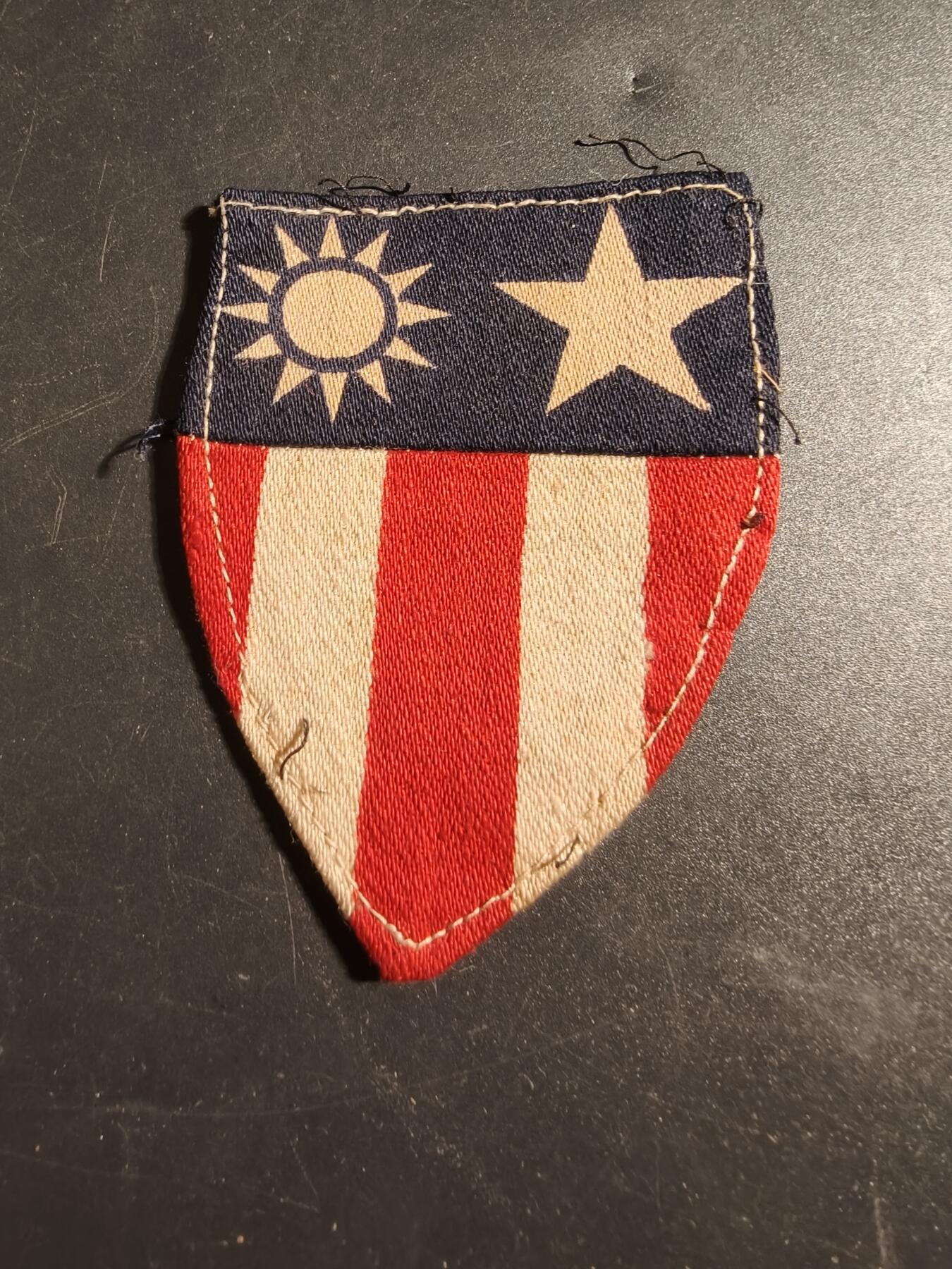 老王徽章第171期 美国中缅印战区臂章    棉线材质