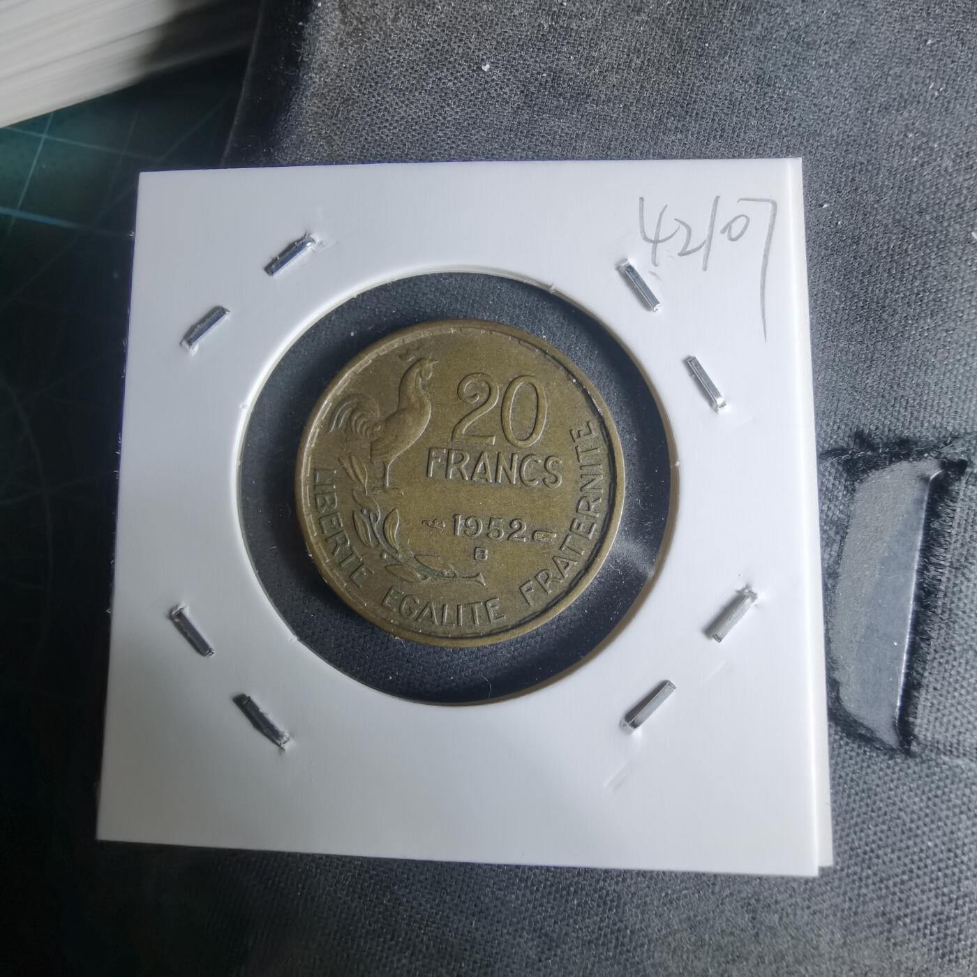 沼泽如烟--第942场 法国1952年20法郎