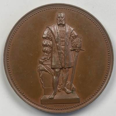 掌中浮雕-藏着的欧洲第047场 - 1889年勃兰登堡选帝侯约阿希姆二世皈依新教350周年纪念碑铜章，51mm