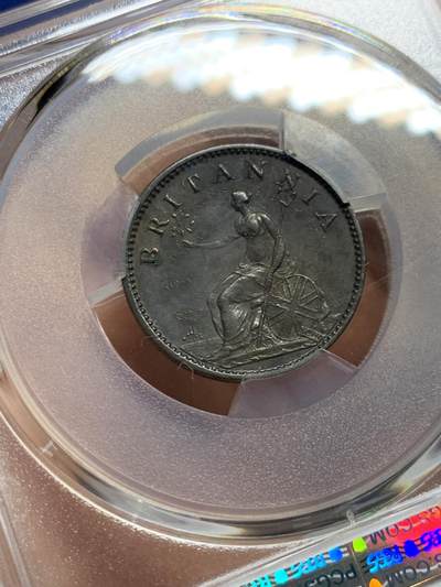 《竞宝斋》第449场 周日，周一，周二  3场连拍 （全场包邮，欢迎送拍） PCGS AUD 英国1806年1/4便士铜币 少见品种