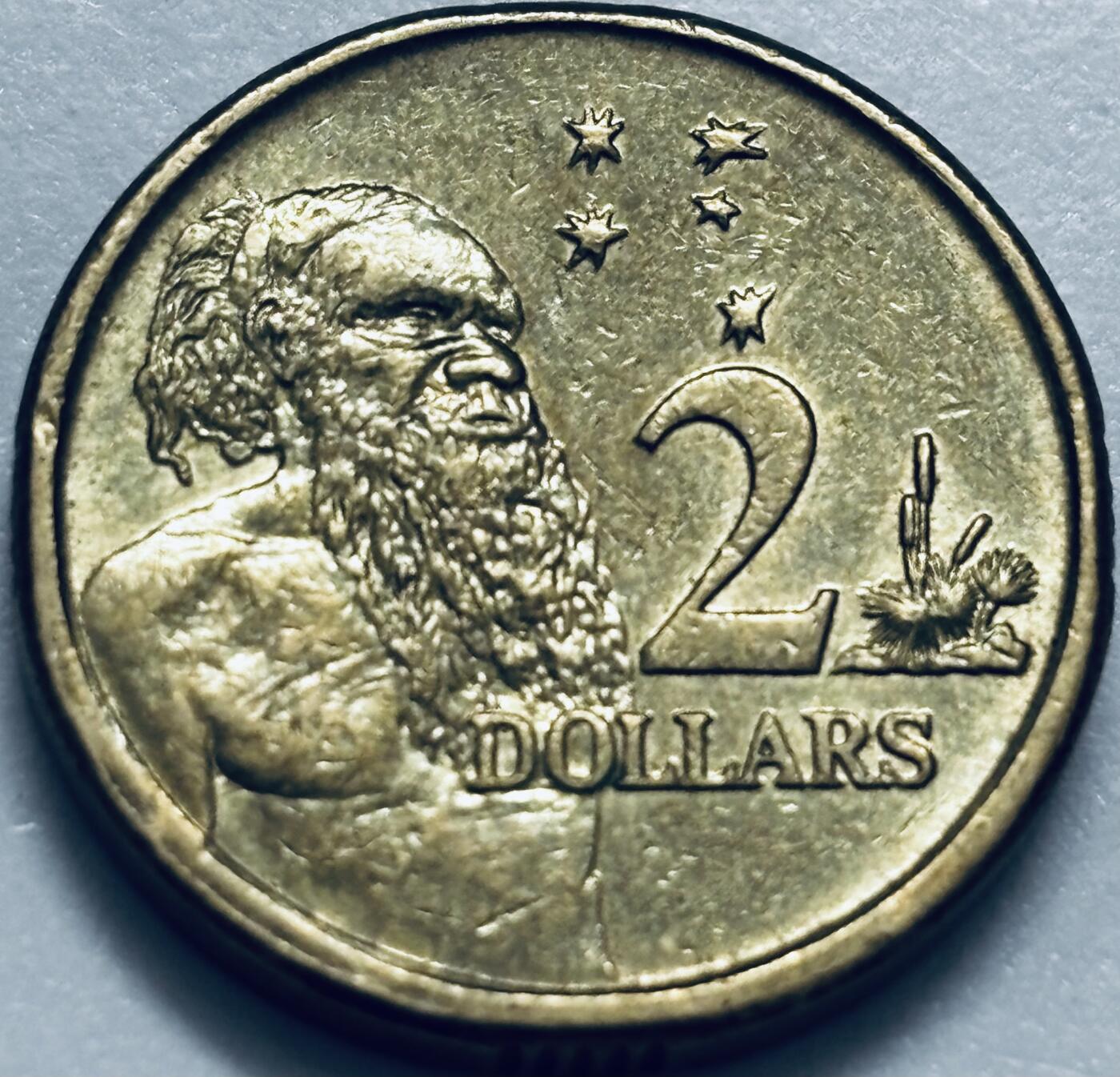 文馨钱币收藏第 286 场，圣诞节专场【 长期接收代拍品低至 0 佣金】 好品 2014 年澳大利亚土著人 2 元纪念币