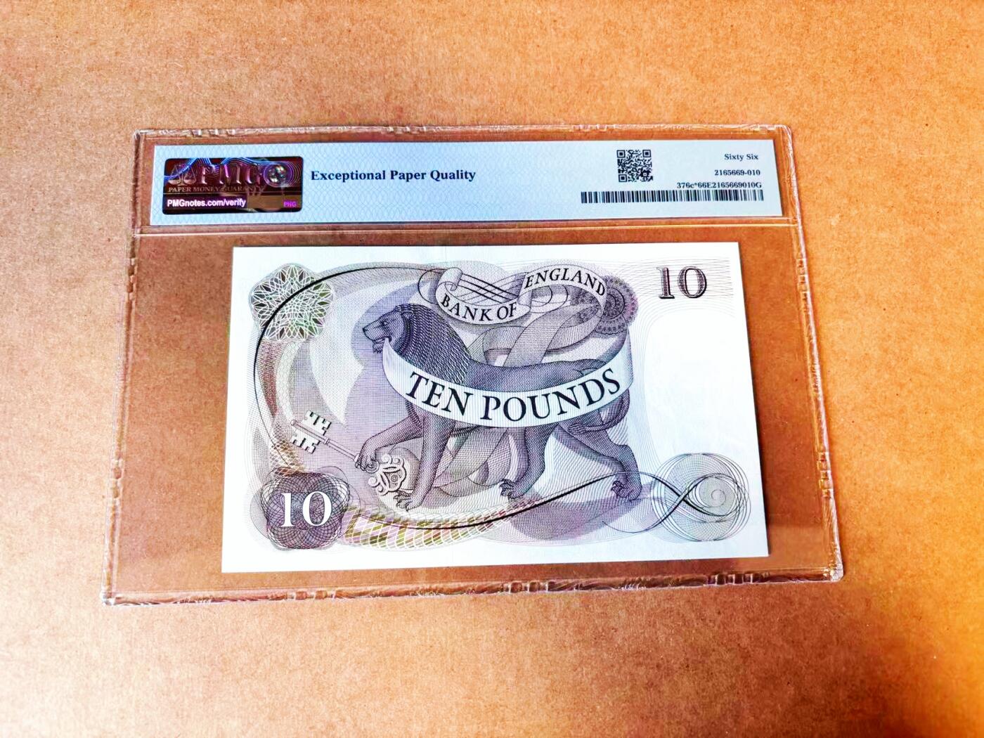 【Blue Auction】世界纸币精拍第766期——18级TOP拍卖/信誉/品质/专业/高效💫 【补号无47】英国 C序列 1970-75年10镑  PMG66EPQ 