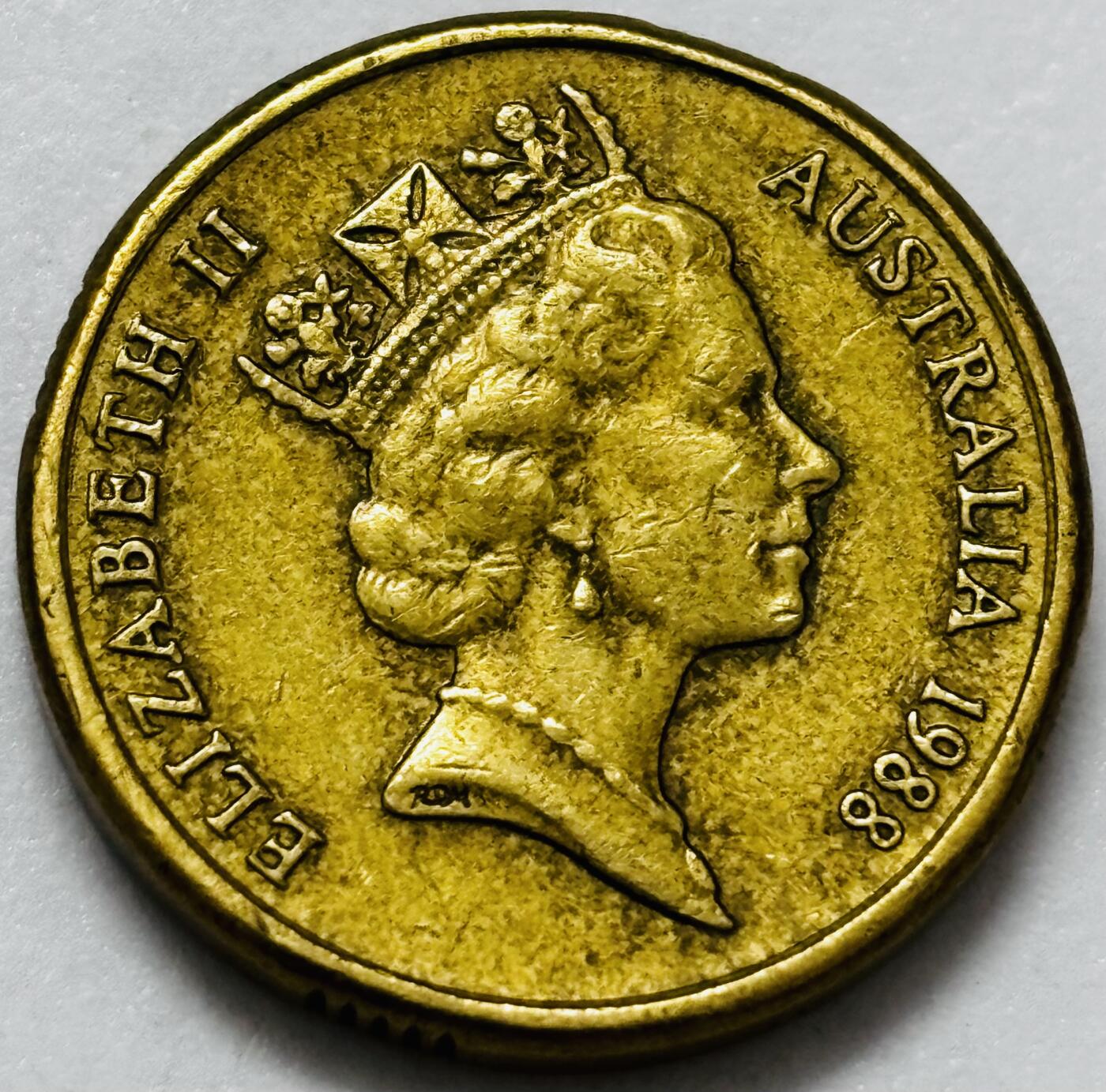 文馨钱币收藏第 286 场，圣诞节专场【 长期接收代拍品低至 0 佣金】 好品 1988 年澳大利亚土著人 2 元纪念币