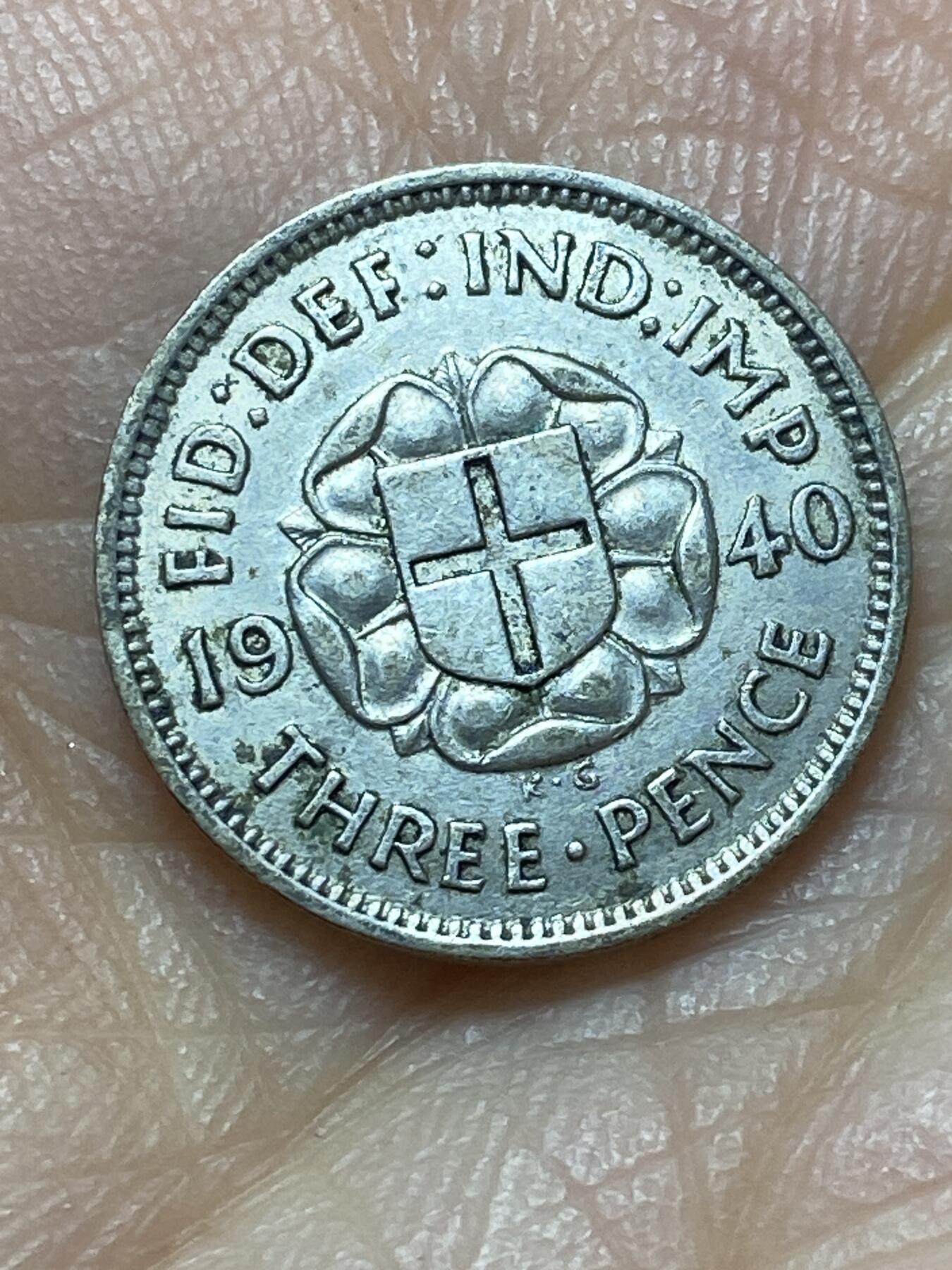 2025年第一百四十四场(总第一百七十场）品种丰富英国一线回流散币年末特拍场第一场(免佣金) 好品–英国🇬🇧1940年3便士银币(乔治六世第一版，500银)