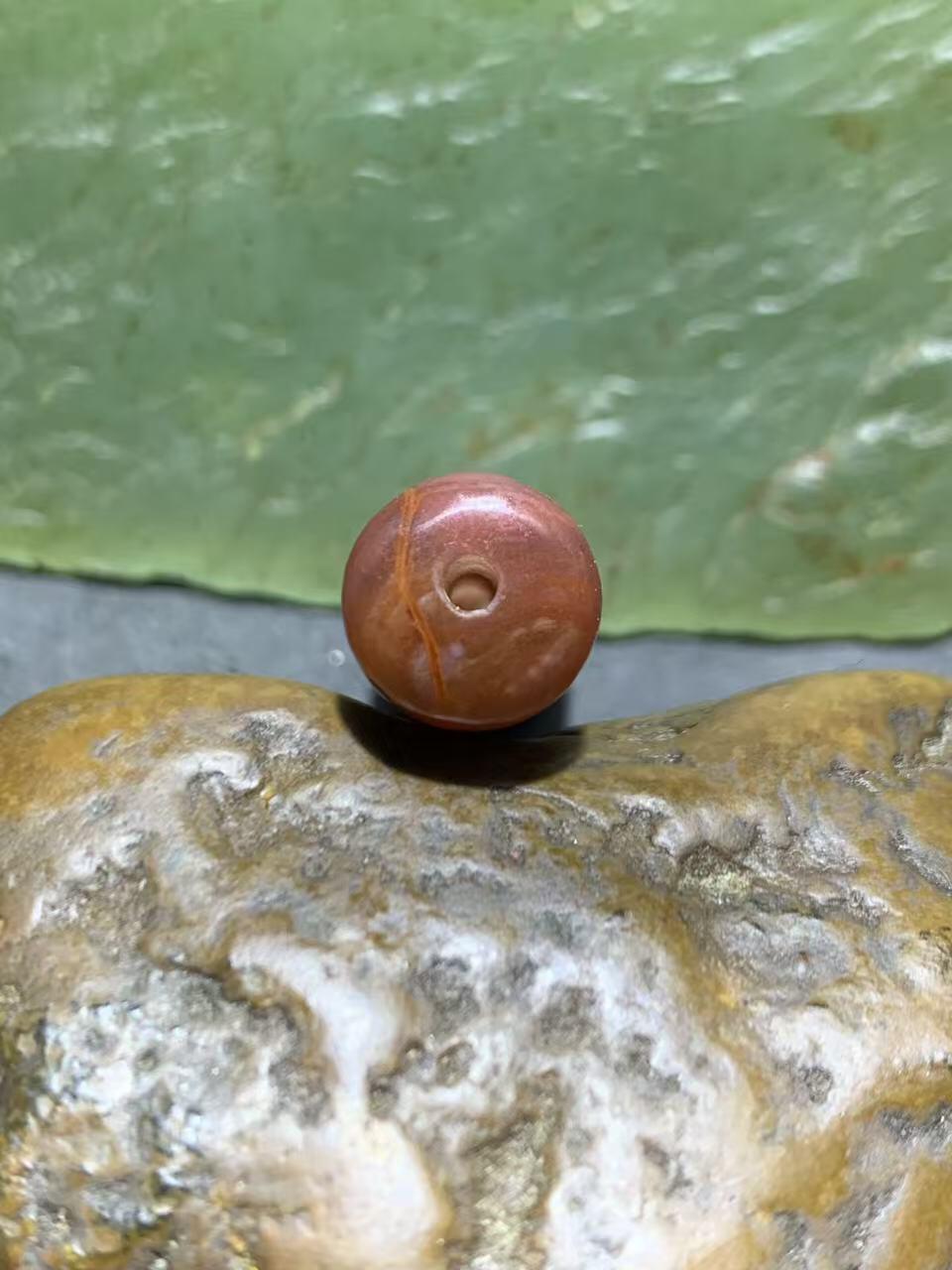 精美冻料北漂战国红玛瑙直桶，桶珠一个！