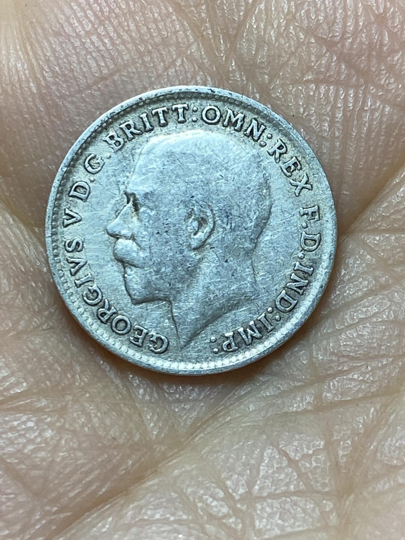 2025年第一百四十四场(总第一百七十场）品种丰富英国一线回流散币年末特拍场第一场(免佣金) 英国🇬🇧1919年3便士银币(乔治五世第一版，925高银)