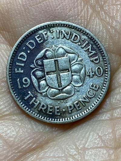 2025年第一百四十四场(总第一百七十场）品种丰富英国一线回流散币年末特拍场第一场(免佣金) - 英国🇬🇧1940年3便士银币(乔治六世第一版，500银)
