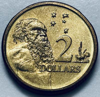 文馨钱币收藏第 286 场，圣诞节专场【 长期接收代拍品低至 0 佣金】 - 好品 2004 年澳大利亚土著人 2 元纪念币