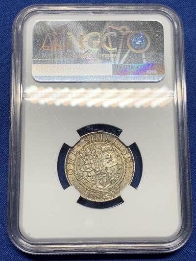 《竞宝斋》第449场 周日，周一，周二  3场连拍 （全场包邮，欢迎送拍） NGC AU55  英国1897年 维多利亚披纱1先令银币