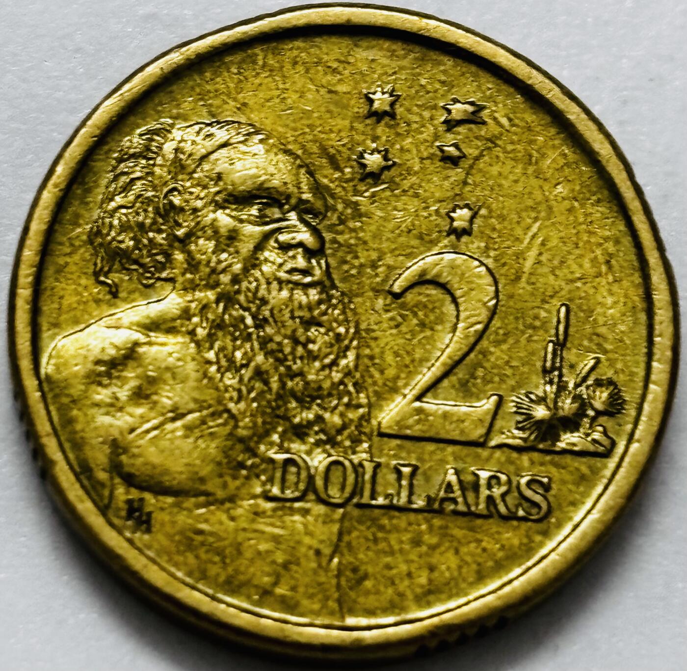 文馨钱币收藏第 286 场，圣诞节专场【 长期接收代拍品低至 0 佣金】 好品 1988 年澳大利亚土著人 2 元纪念币