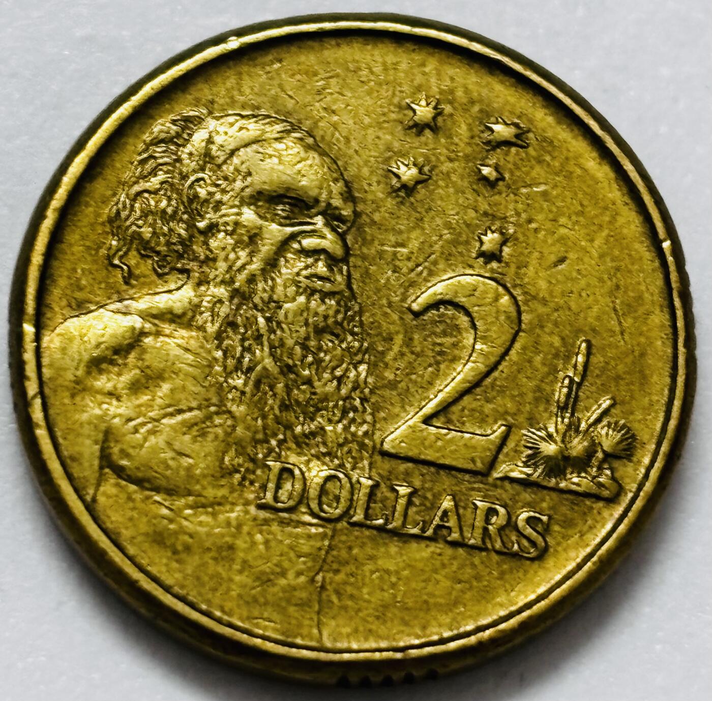 文馨钱币收藏第 286 场，圣诞节专场【 长期接收代拍品低至 0 佣金】 好品 1995 年澳大利亚土著人 2 元纪念币