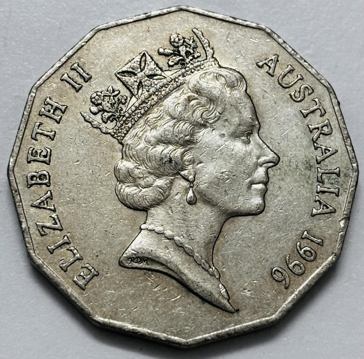 文馨钱币收藏第 286 场，圣诞节专场【 长期接收代拍品低至 0 佣金】 1996年澳大利亚 50 分