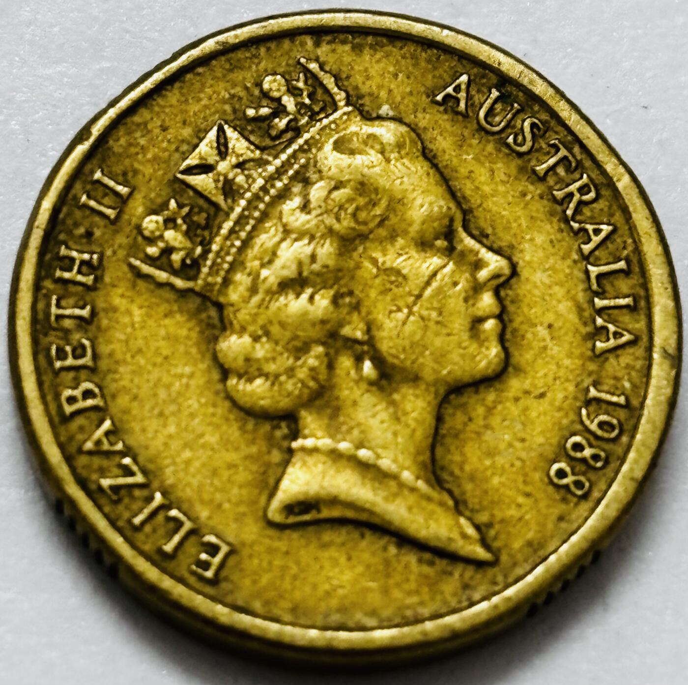 文馨钱币收藏第 286 场，圣诞节专场【 长期接收代拍品低至 0 佣金】 好品 1988 年澳大利亚土著人 2 元纪念币