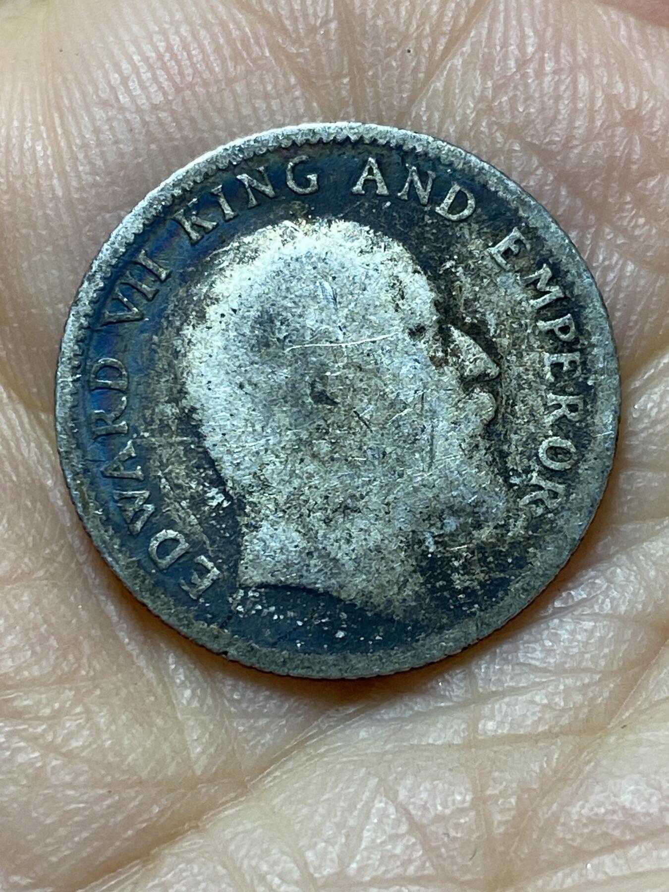 2025年第一百四十四场(总第一百七十场）品种丰富英国一线回流散币年末特拍场第一场(免佣金) 英属印度1908年1/4卢比银币(爱德华七世时期，917高银)