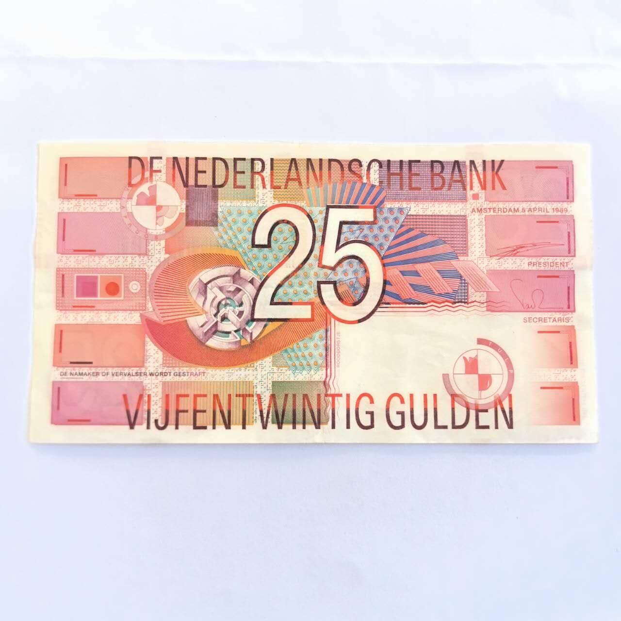 各国外币第104期 无佣金 荷兰25盾1989年 85品