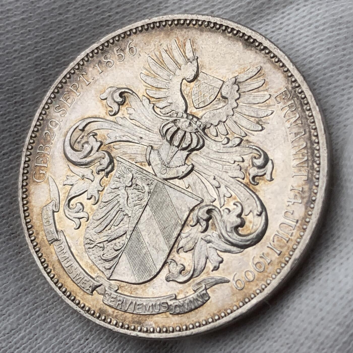 掌中浮雕-藏着的欧洲第047场 1909年德国Theobald von Bethmann Hollweg被任命为德帝国首相银章，32mm，17.67g