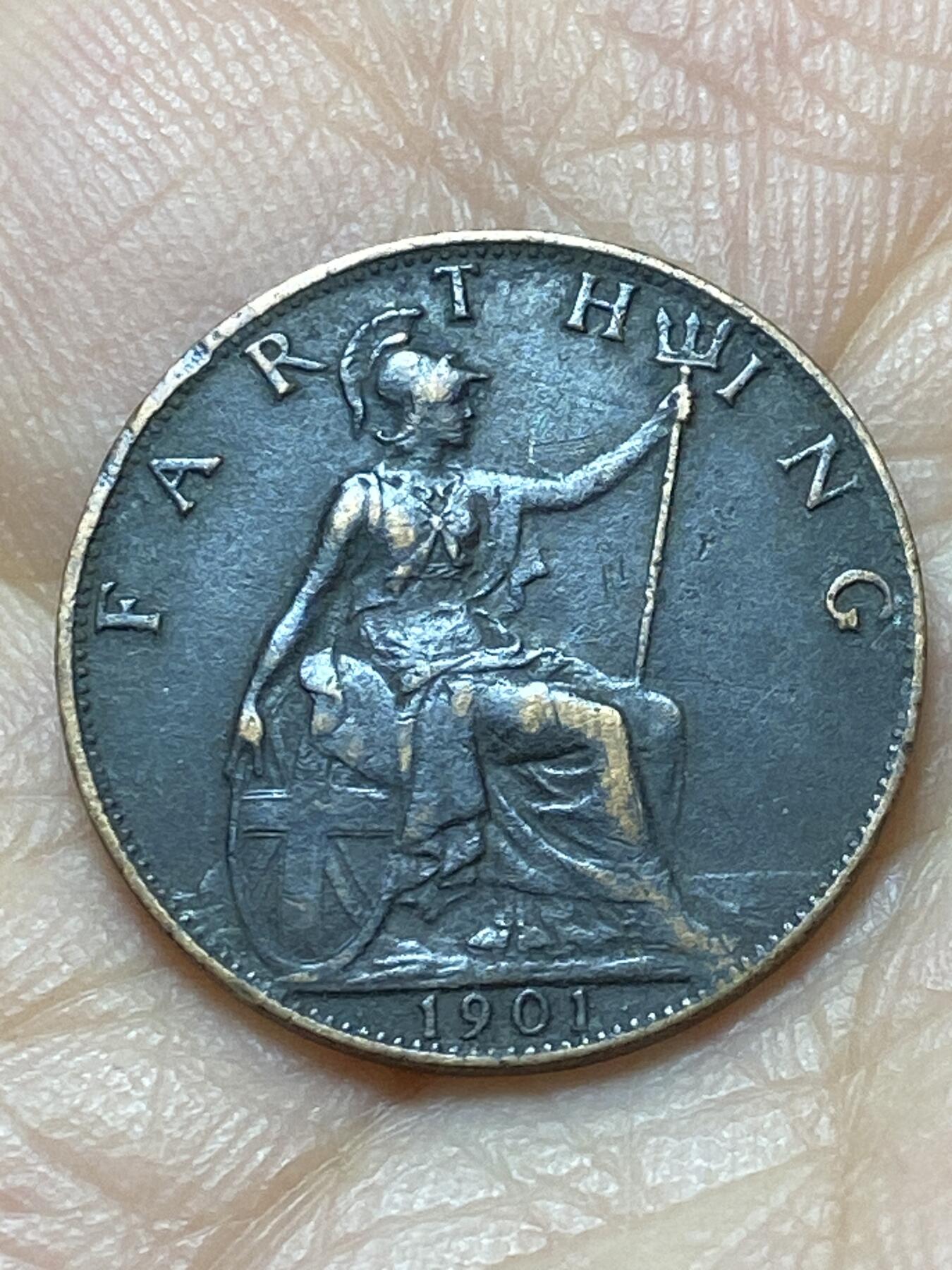 2025年第一百四十四场(总第一百七十场）品种丰富英国一线回流散币年末特拍场第一场(免佣金) 流通好品–英国🇬🇧1901年1法新(维多利亚女王逝世年，老年披纱关门年)