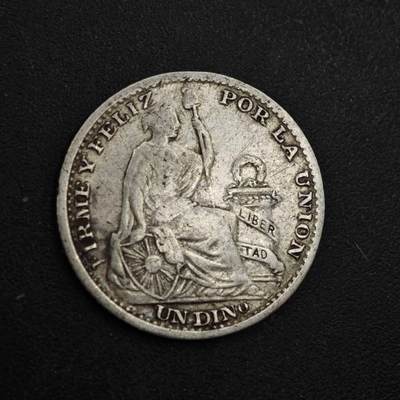 【淘币小摊】实时拍第八百三十六拍   银币套币场   满百包邮可预留二周 每周一统一发货   - 秘鲁1896年10分银币