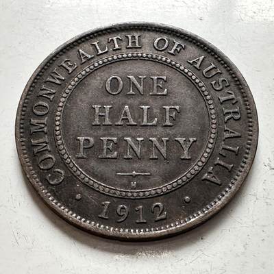 🌹外币初藏🌹🐯2025年第144场  每周二四六晚8️⃣点 接代拍 - 澳大利亚1912年半便士