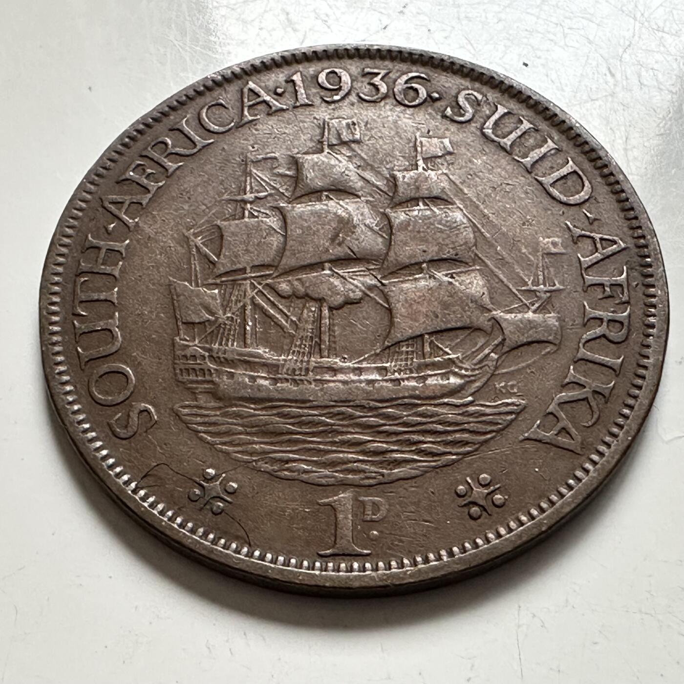 🌹外币初藏🌹🐯2025年第144场  每周二四六晚8️⃣点 接代拍 南非1936年一便士