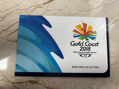 第185期拍卖 - 卡册澳大利亚 2018年 黄金海岸英联邦运动会 纪念币 7枚套
