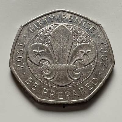 🌹外币初藏🌹🐯2025年第144场  每周二四六晚8️⃣点 接代拍 - 英国2007年50便士 纪念币 b