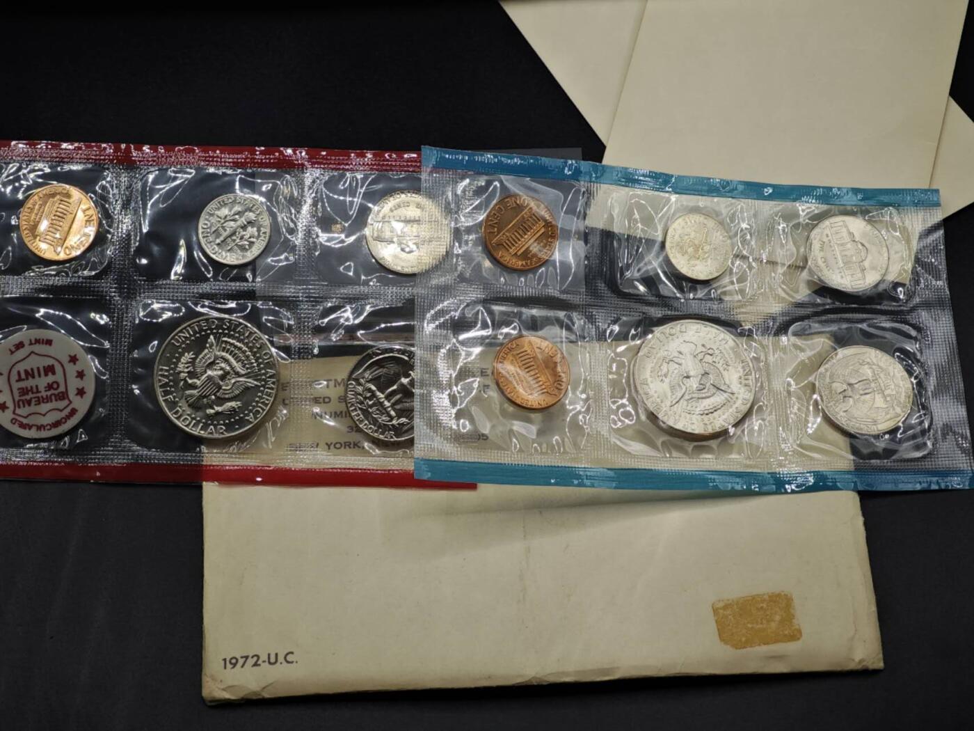 【淘币小摊】实时拍第八百三十六拍   银币套币场   满百包邮可预留二周 每周一统一发货   美国1972年PD厂套币