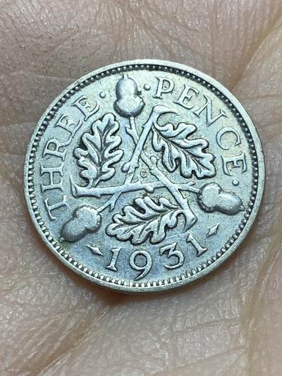 2025年第一百四十五场(总第一百七十一场）高品质英国一线回流散币年末特拍场第二场(免佣金) - 英国🇬🇧1931年3便士银币(乔治五世第四版，500银)